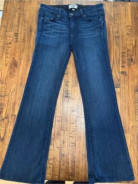 PAIGE Skyline Dark Blue Flare Jeans Size 28